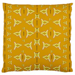 Fishes Talking About Love And   Yellow Stuff Large Flano Cushion Case (two Sides) by pepitasart