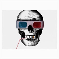 Cinema Skull Large Glasses Cloth (2-side) by Valentinaart