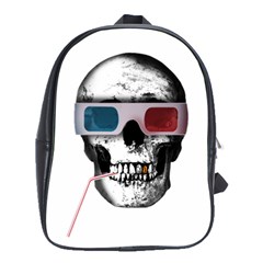 Cinema Skull School Bag (large) by Valentinaart