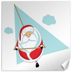 Christmas Santa Claus Paragliding Canvas 16  X 16   by Alisyart