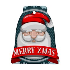 Christmas Santa Claus Xmas Bell Ornament (two Sides) by Alisyart