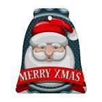Christmas Santa Claus Xmas Bell Ornament (Two Sides) Back