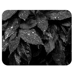 Black And White Leaves Photo Double Sided Flano Blanket (medium) 