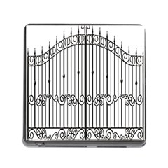 Inspirative Iron Gate Fence Memory Card Reader (square) by Alisyart