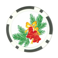 New Year Christmas Bells Tree Poker Chip Card Guard (10 Pack) by Alisyart