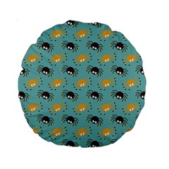 Spider Grey Orange Animals Cute Cartoons Standard 15  Premium Round Cushions by Alisyart