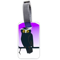 Halloween Owl Bird Animals Night Luggage Tags (two Sides) by Alisyart