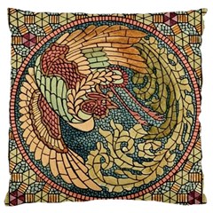 Wings Feathers Cubism Mosaic Standard Flano Cushion Case (two Sides) by Celenk