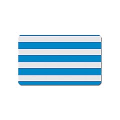 Blue And White Lines Magnet (name Card) by berwies