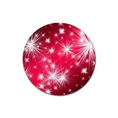 Christmas Star Advent Background Rubber Coaster (round)  by Celenk