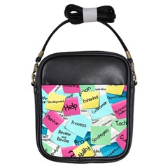 Stickies Post It List Business Girls Sling Bags by Celenk