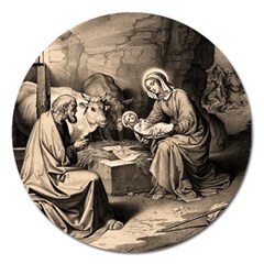 The Birth Of Christ Magnet 5  (round) by Valentinaart