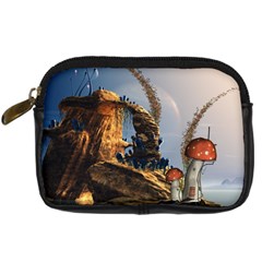 Wonderful Seascape With Mushroom House Digital Camera Cases by FantasyWorld7