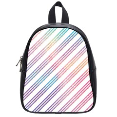 Colored Candy Striped School Bag (small) by Colorfulart23