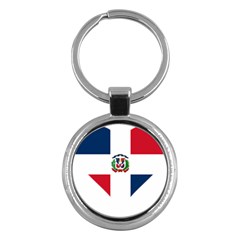 Heart Love Dominican Republic Key Chains (round)  by Celenk