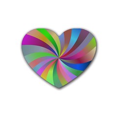 Spiral Background Design Swirl Heart Coaster (4 Pack)  by Celenk