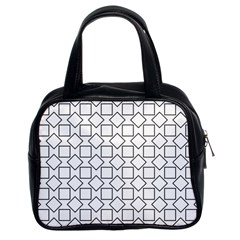 Square Line Stripe Pattern Classic Handbags (2 Sides) by Celenk
