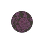 Purple Black Red Fabric Textile Golf Ball Marker Front