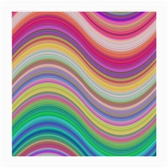 Wave Background Happy Design Medium Glasses Cloth by Celenk