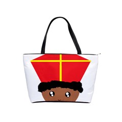 Cutieful Kids Art Funny Zwarte Piet Friend Of St  Nicholas Wearing His Miter Shoulder Handbags by yoursparklingshop