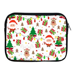 Santa And Rudolph Pattern Apple Ipad 2/3/4 Zipper Cases by Valentinaart