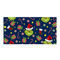 Grinch Pattern Satin Wrap