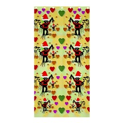 Santa With Friends And Season Love Shower Curtain 36  X 72  (stall)  by pepitasart