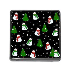 Snowman Pattern Memory Card Reader (square) by Valentinaart