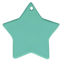 Tiffany Aqua Blue Puffy Quilted Pattern Star Ornament (two Sides) by PodArtist