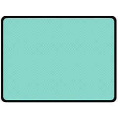 Tiffany Aqua Blue Puffy Quilted Pattern Fleece Blanket (large)  by PodArtist