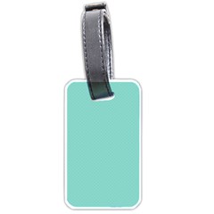Tiffany Aqua Blue Puffy Quilted Pattern Luggage Tags (two Sides) by PodArtist