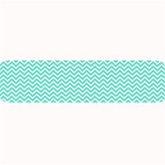 Tiffany Aqua Blue Chevron Zig Zag Large Bar Mats by PodArtist