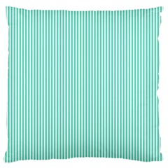 Classy Tiffany Aqua Blue Sailor Stripes Standard Flano Cushion Case (one Side) by PodArtist