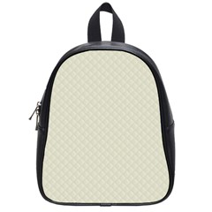 Rich Cream Stitched And Quilted Pattern School Bag (small) by PodArtist