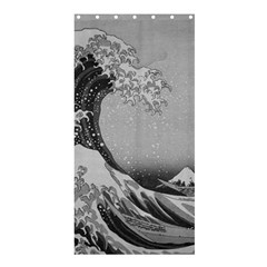 Black And White Japanese Great Wave Off Kanagawa By Hokusai Shower Curtain 36  X 72  (stall)  by PodArtist