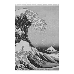 Black And White Japanese Great Wave Off Kanagawa By Hokusai Shower Curtain 48  X 72  (small)  by PodArtist