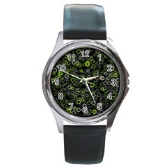 Pattern Round Metal Watch by gasi