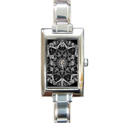 Mandala Psychedelic Neon Rectangle Italian Charm Watch by Celenk