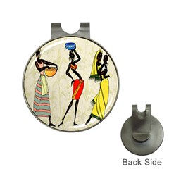 Woman Ethic African People Collage Hat Clips With Golf Markers by Celenk