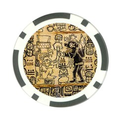 Mystery Pattern Pyramid Peru Aztec Font Art Drawing Illustration Design Text Mexico History Indian Poker Chip Card Guard by Celenk