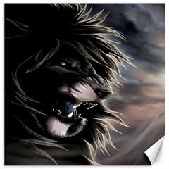 Angry Lion Digital Art Hd Canvas 12  X 12   by Celenk