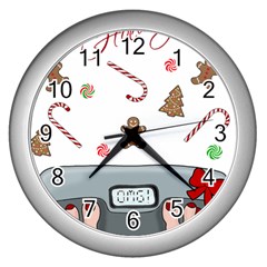 Hilarious Holidays  Wall Clocks (silver)  by Valentinaart