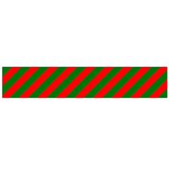 Red And Green Christmas Candycane Stripes Large Flano Scarf  by PodArtist