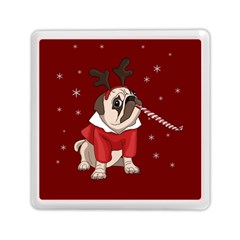 Pug Xmas Memory Card Reader (square)  by Valentinaart