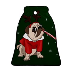 Pug Xmas Bell Ornament (two Sides) by Valentinaart