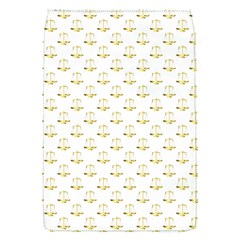 Gold Scales Of Justice On White Repeat Pattern All Over Print Flap Covers (s)  by PodArtist