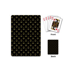 Gold Scales Of Justice On Black Repeat Pattern All Over Print  Playing Cards (mini)  by PodArtist