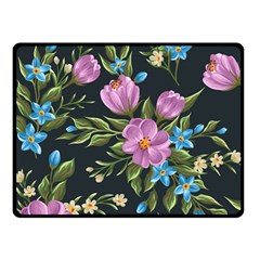 Beautiful Floral Pattern Double Sided Fleece Blanket (small)  by allthingseveryone
