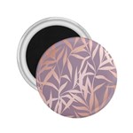 rose gold, asian,leaf,pattern,bamboo trees, beauty, pink,metallic,feminine,elegant,chic,modern,wedding 2.25  Magnets Front