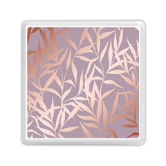 Rose Gold, Asian,leaf,pattern,bamboo Trees, Beauty, Pink,metallic,feminine,elegant,chic,modern,wedding Memory Card Reader (square) 